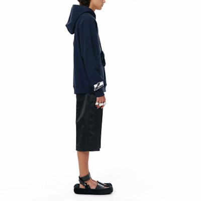 WE11DONE SS22 Logo Pullover Hoodie with Kangaroo Pocket Unisex - Navy Blue WD-TH1-22-622-U-NV Details for WE11DONE SS22 Logo Pullover Hoodie with Kangaroo Pocket Unisex - Navy Blue WD-TH1-22-622-U-NV