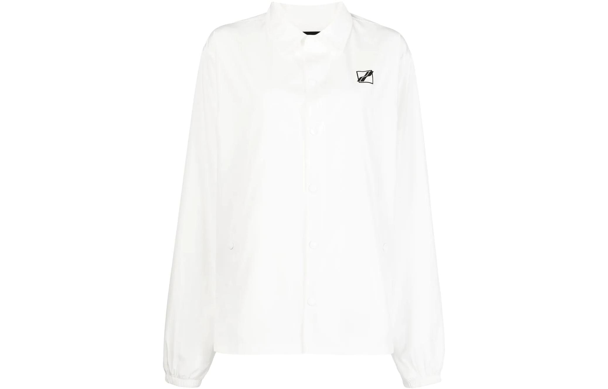 WE11DONE SS22 Logo Shirt-Style Jacket Unisex White WD-JP1-21-035-U-WH