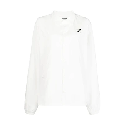 WE11DONE SS22 Logo Shirt-Style Jacket Unisex White WD-JP1-21-035-U-WH