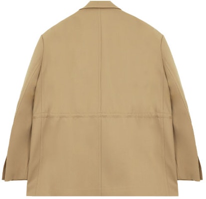 WE11DONE SS22 标志喷绘涂鸦羊毛垫肩西装外套 男女款 卡其色 WD-JK1-22-123-U-BG Lookbook WE11DONE SS22 标志喷绘涂鸦羊毛垫肩西装外套 男女款 卡其色 WD-JK1-22-123-U-BG