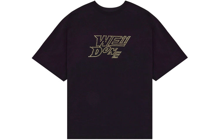 Order WE11DONE SS22 經典鉚釘設計中性短袖T恤 黑色 WD-TT1-22-666-U-BK