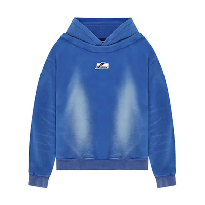 WE11DONE SS22 Logo Washed Gradient Pullover Sweatshirt Unisex Blue. WD-TH1-22-509-U-BL