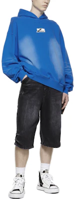 WE11DONE SS22 Logo Washed Gradient Pullover Sweatshirt Unisex Blue. WD-TH1-22-509-U-BL Details for WE11DONE SS22 Logo Washed Gradient Pullover Sweatshirt Unisex Blue. WD-TH1-22-509-U-BL