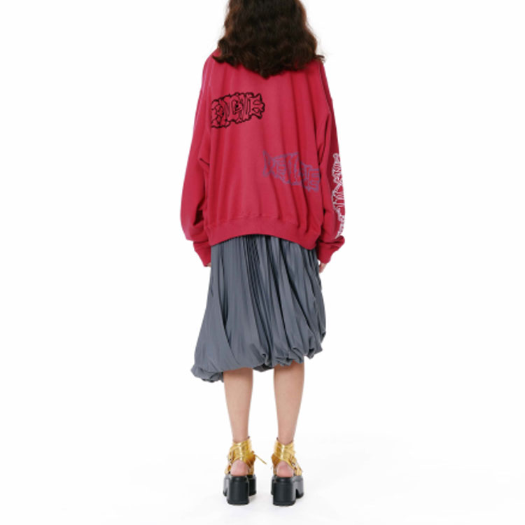 WE11DONE SS22 Logo Washed Vintage Pink Crewneck Sweatshirt Unisex. WD-TS1-22-654-U-PK 圖 5