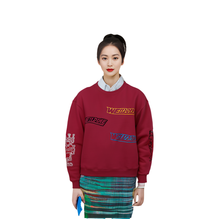 WE11DONE SS22 Logo Washed Vintage Pink Crewneck Sweatshirt Unisex. WD-TS1-22-654-U-PK 圖 7