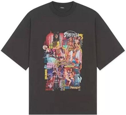 WE11DONE SS22 電影角色印花中性經典灰T恤 WD-TP7-20-097-U-CH Buy WE11DONE SS22 電影角色印花中性經典灰T恤 WD-TP7-20-097-U-CH