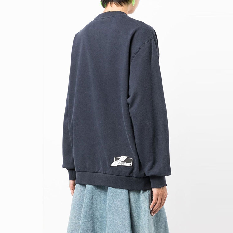 Purchase WE11DONE SS22 海軍藍噴霧Logo印花長袖圓領男女款衛衣 WD-TS1-22-548-U-NV