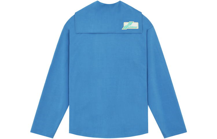 WE11DONE SS22 Navy Collar Long Sleeve Logo Tee Unisex Blue. WD-TT1-22-554-U-BL 圖 3