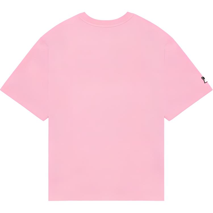 Lookbook WE11DONE SS22 Baju T-Shirt Logo Sulam Pink Unisex. WD-TT1-22-688-U-PK
