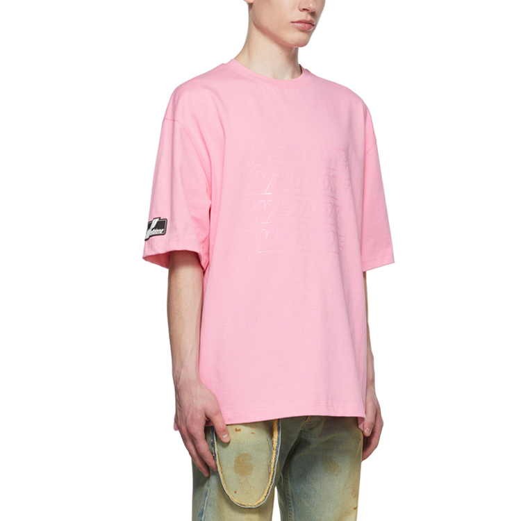 Purchase WE11DONE SS22 Baju T-Shirt Logo Sulam Pink Unisex. WD-TT1-22-688-U-PK