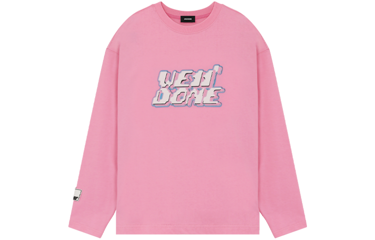 WE11DONE SS22 Pink Logo Print Crewneck Long Sleeve Unisex T-Shirt WD-TT1-22-675-U-PK 圖 2