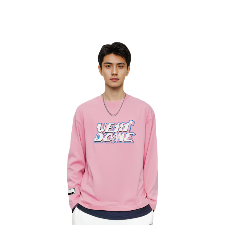 WE11DONE SS22 Pink Logo Print Crewneck Long Sleeve Unisex T-Shirt WD-TT1-22-675-U-PK 圖 4