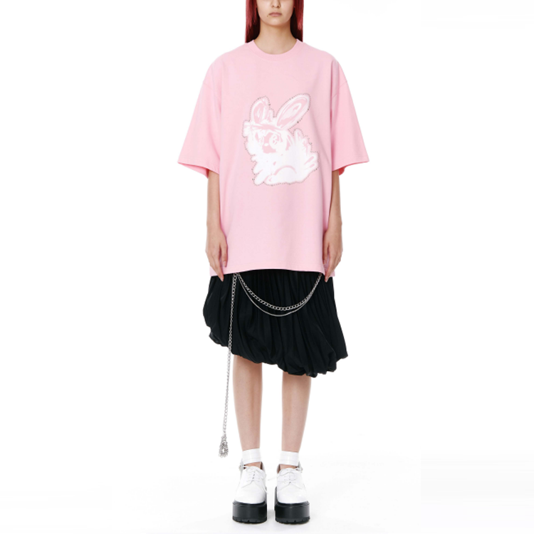 WE11DONE SS22 Pink Rabbit Team Graphic Unisex T-Shirt WD-TT1-22-689-U-PK 圖 4
