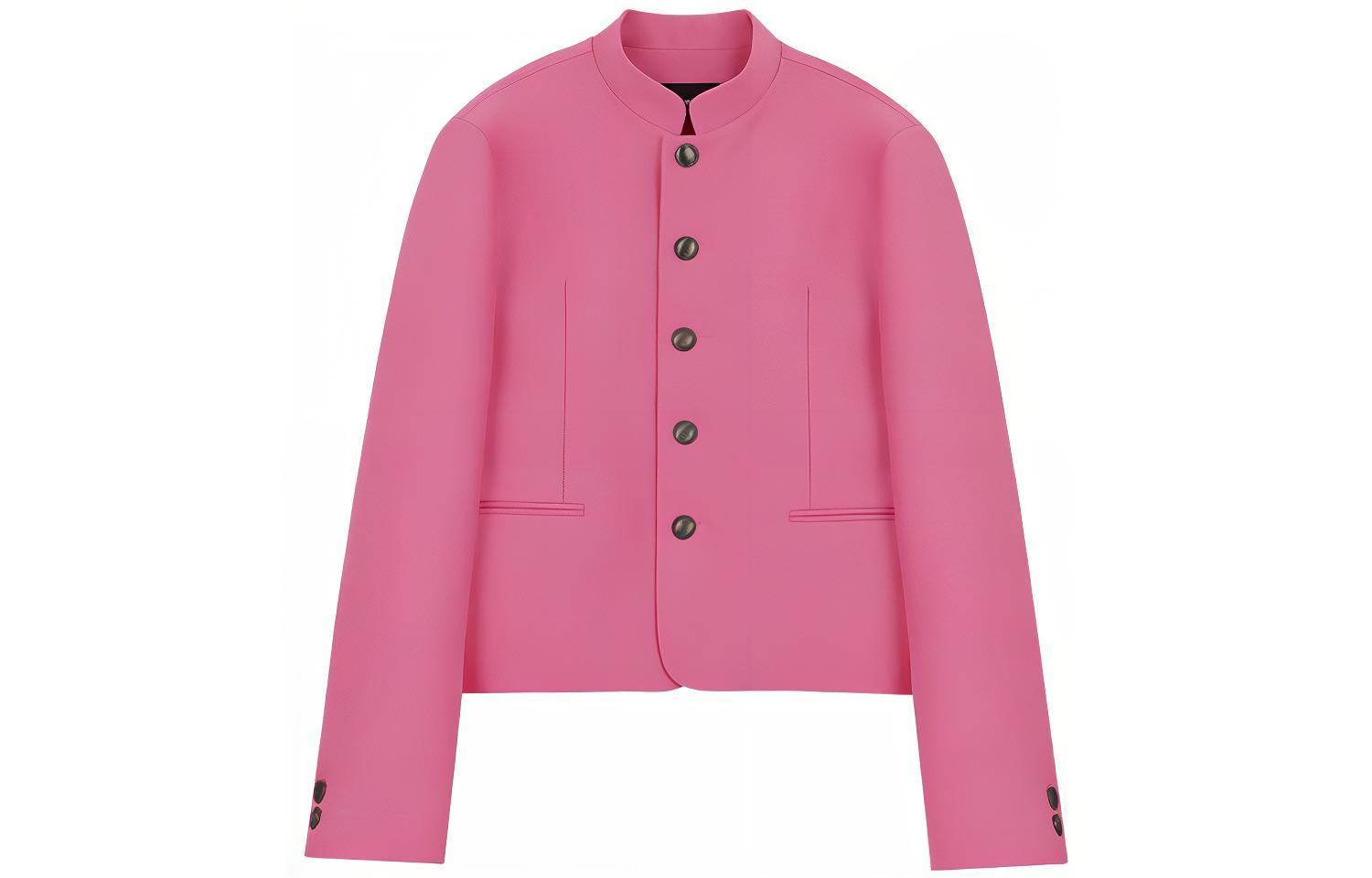 WE11DONE SS22 Pink Single-Breasted Padded Shoulder Blazer Jacket WD-JK1-22-038-M-PK