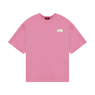 WE11DONE SS22 Pink Unisex T-Shirt with Small Logo Pullover Design. WD-TT1-22-710-U-PK