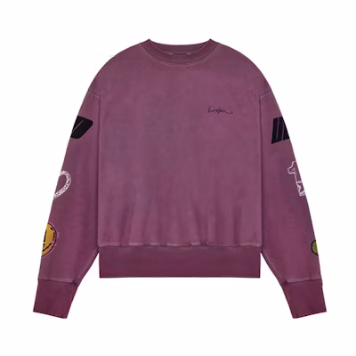 WE11DONE SS22 Purple Heart Graphic Long-Sleeve Sweatshirt Unisex WD-TS1-22-670-U-PK