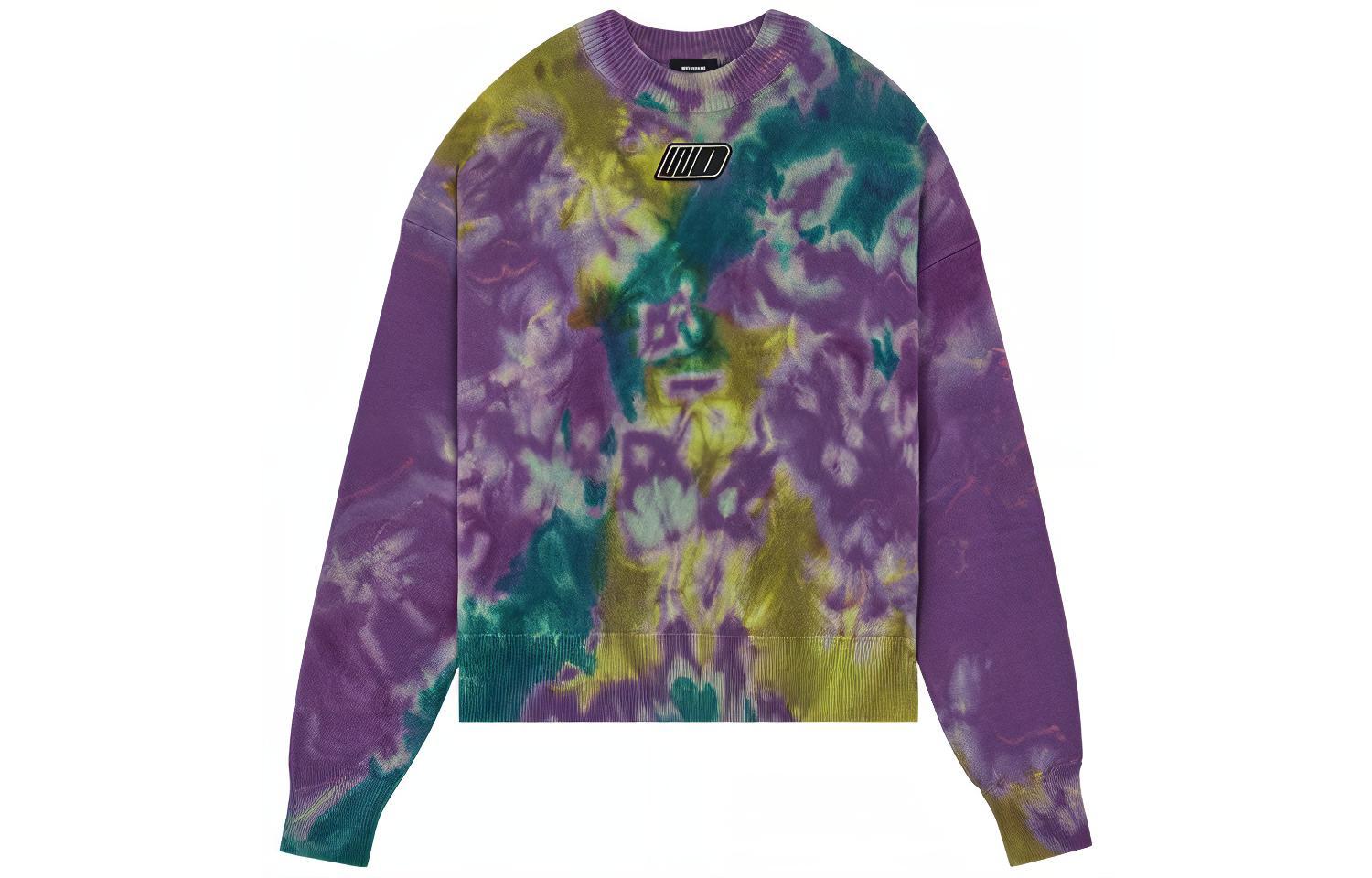 WE11DONE SS22 Purple Tie-Dye Logo Crewneck Sweater Unisex. WD-KT1-22-621-U-PP 圖 2