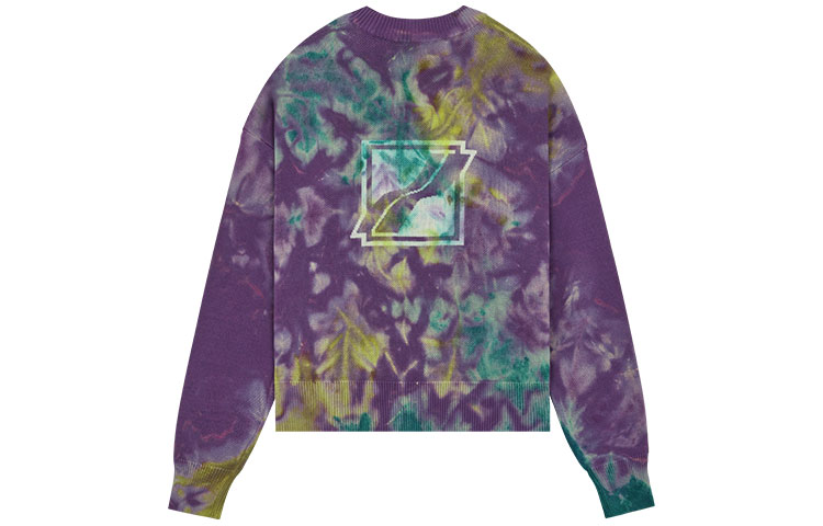 WE11DONE SS22 Purple Tie-Dye Logo Crewneck Sweater Unisex. WD-KT1-22-621-U-PP 圖 3