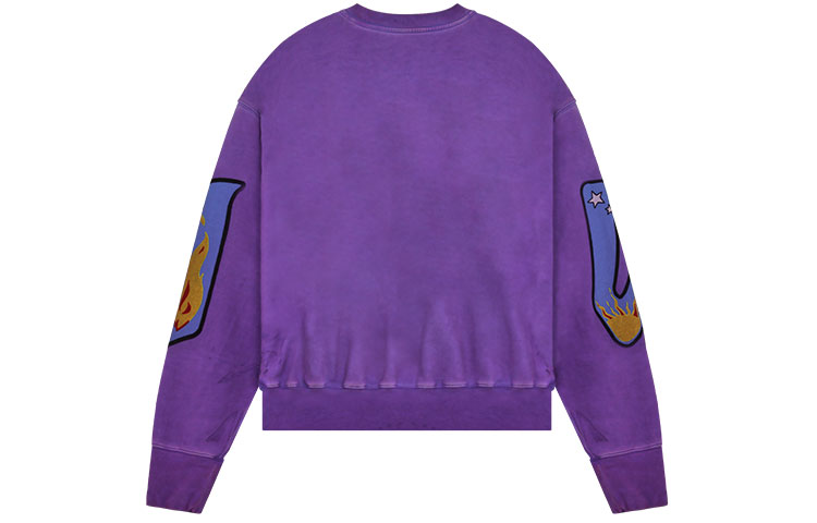 WE11DONE SS22 Purple Washed Logo Graphic Print Oversized Unisex Sweatshirt. WD-TS1-22-636-U-PP 圖 3