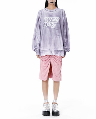 WE11DONE SS22 紫色洗水標誌印花男女款長袖T恤 WD-TT1-22-580-U-PP Shop WE11DONE SS22 紫色洗水標誌印花男女款長袖T恤 WD-TT1-22-580-U-PP