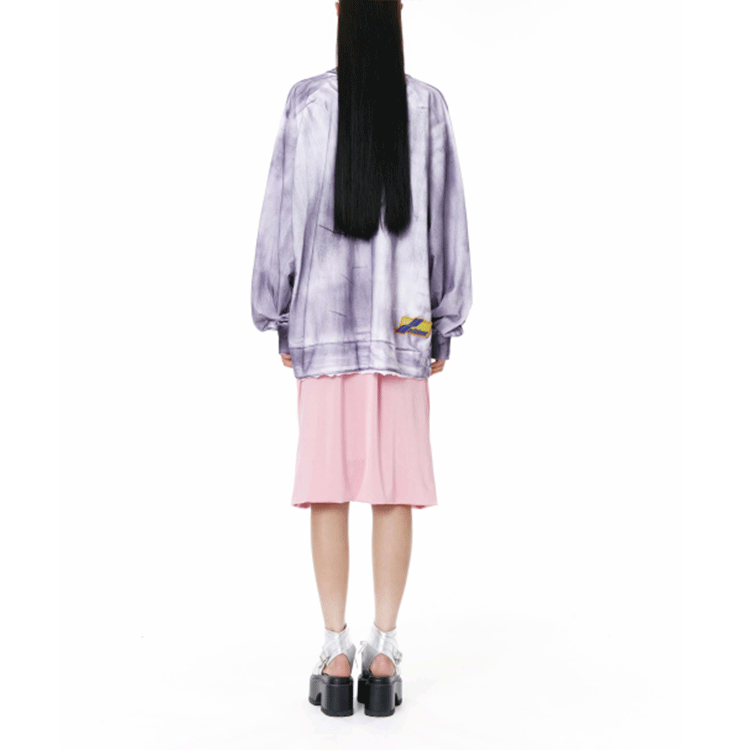 Purchase WE11DONE SS22 紫色洗水標誌印花男女款長袖T恤 WD-TT1-22-580-U-PP