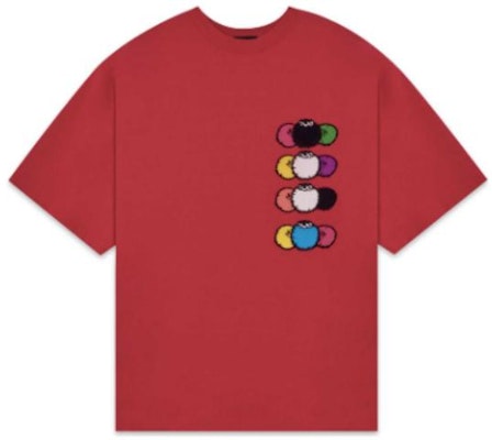 WE11DONE SS22 紅色怪物標誌拼色男女圓領T恤. WD-TT1-22-650-U-RD Order WE11DONE SS22 紅色怪物標誌拼色男女圓領T恤. WD-TT1-22-650-U-RD