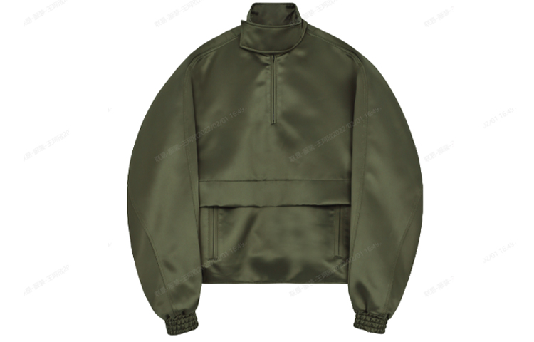 WE11DONE SS22 Satin Reflective Half-Zip High Neck Jacket Military Green Men. WD-JK1-22-075-M-KK 圖 2
