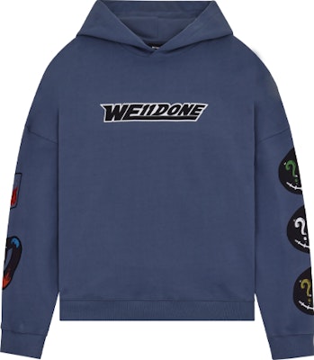 WE11DONE SS22 Smiley Logo Pullover Sweatshirt Navy Blue Unisex. WD-TH1-22-627-U-NV Order WE11DONE SS22 Smiley Logo Pullover Sweatshirt Navy Blue Unisex. WD-TH1-22-627-U-NV