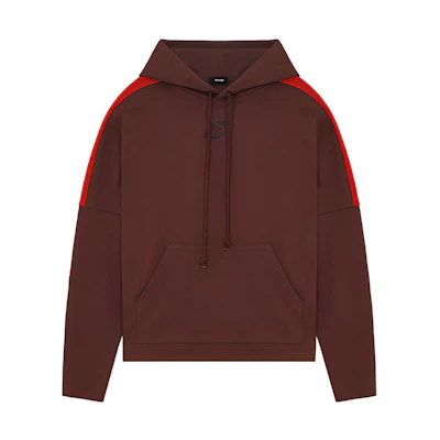 WE11DONE SS22 Solid Color Logo Hoodie Brown Unisex WD-TH1-22-556-U-BR