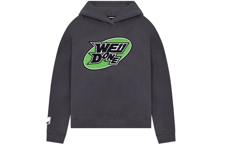 WE11DONE SS22 Solid Logo Hoodie Unisex Deep Gray WD-TH1-22-647-U-CH