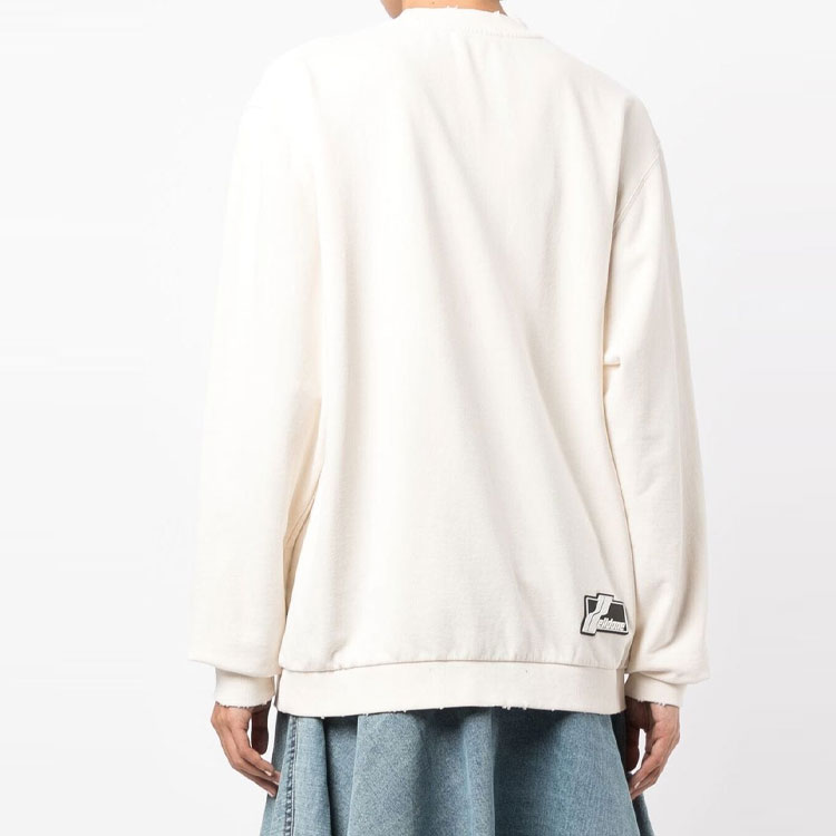 Details for WE11DONE SS22 喷涂标志印花白色男女同款长袖圆领卫衣 WD-TS1-22-548-U-IV