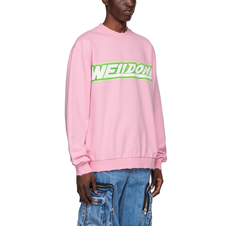 Purchase WE11DONE SS22 喷漆印花标志粉色圆领卫衣 男女款 WD-TS1-22-548-U-PK