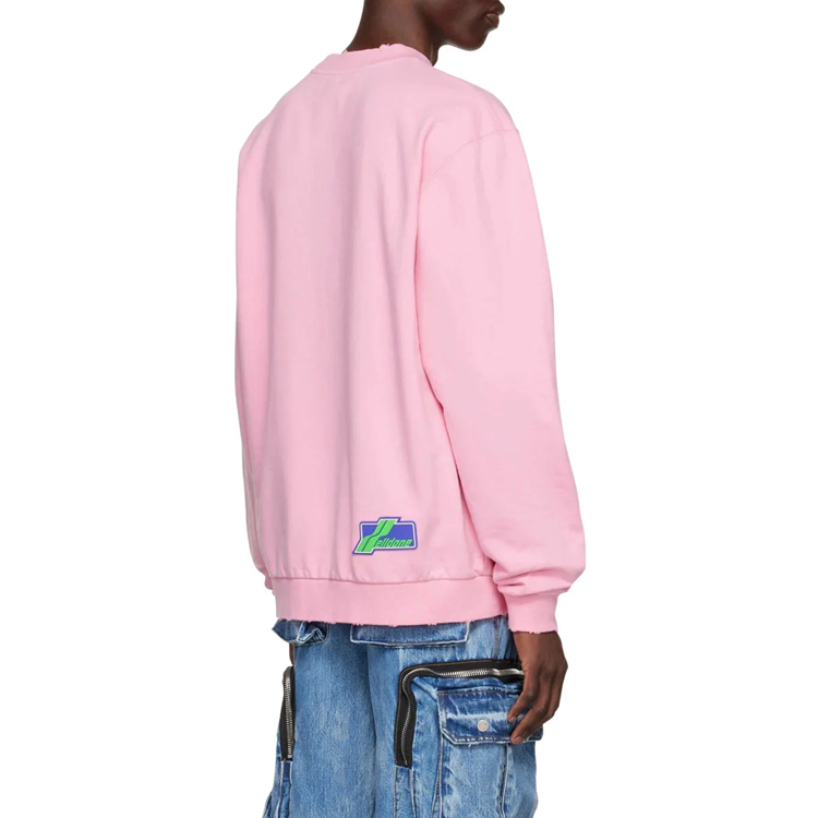 Details for WE11DONE SS22 喷漆印花标志粉色圆领卫衣 男女款 WD-TS1-22-548-U-PK