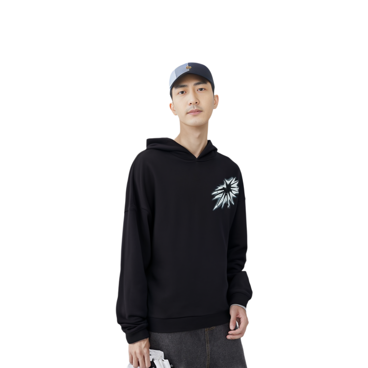 Sizing WE11DONE SS22 星星噴漆印花黑色男女款衛衣. WD-TH1-22-702-U-BK