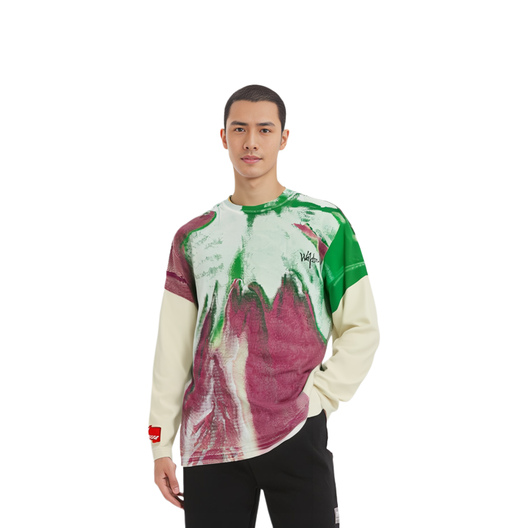 WE11DONE SS22 Tie-Dye Waffle Long Sleeve T-Shirt Unisex Ivory WD-TT1-22-727-U-IV 圖 4