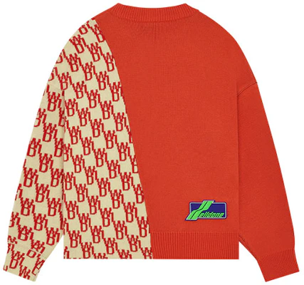 위런던 SS22 유니섹스 비대칭 니트 스웨트셔츠 오렌지 로고 패치워크. WD-KT1-22-638-U-OR Lookbook 위런던 SS22 유니섹스 비대칭 니트 스웨트셔츠 오렌지 로고 패치워크. WD-KT1-22-638-U-OR