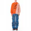 Shop 위런던 SS22 유니섹스 비대칭 니트 스웨트셔츠 오렌지 로고 패치워크. WD-KT1-22-638-U-OR