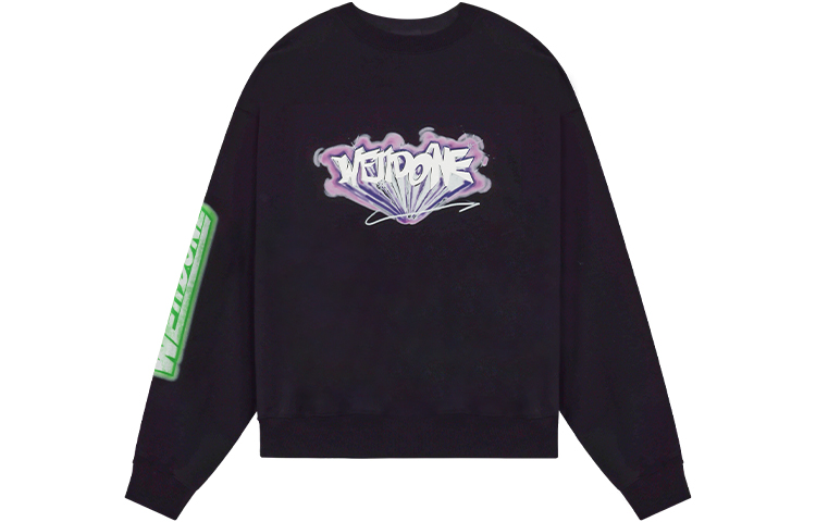 Order WE11DONE SS22 男女黑色胸前印花圓領長袖上衣 WD-TS1-22-684-U-BK
