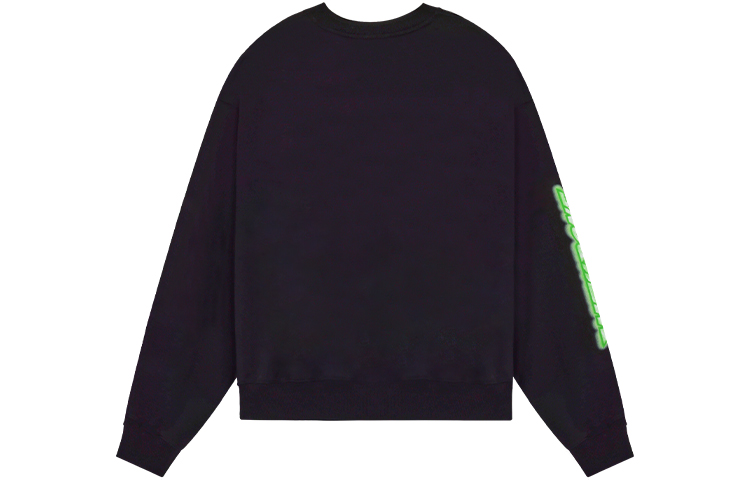 Lookbook WE11DONE SS22 男女黑色胸前印花圓領長袖上衣 WD-TS1-22-684-U-BK