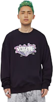 Sizing WE11DONE SS22 Unisex Sweatshirt Hitam dengan Logo Dada Print WD-TS1-22-684-U-BK