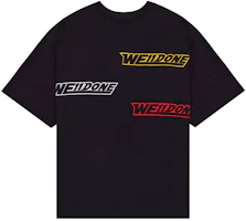 WE11DONE SS22 Unisex Black T-Shirt with Colorful Logo Print WD-TT1-22-655-U-BK WE11DONE SS22 Unisex Black T-Shirt with Colorful Logo Print WD-TT1-22-655-U-BK