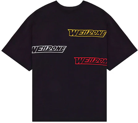WE11DONE SS22 Unisex Black T-Shirt with Colorful Logo Print WD-TT1-22-655-U-BK Buy WE11DONE SS22 Unisex Black T-Shirt with Colorful Logo Print WD-TT1-22-655-U-BK