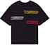 Order WE11DONE SS22 Unisex Black T-Shirt with Colorful Logo Print WD-TT1-22-655-U-BK