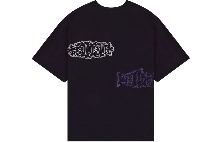 WE11DONE SS22 Unisex Black T-Shirt with Colorful Logo Print WD-TT1-22-655-U-BK 圖 3