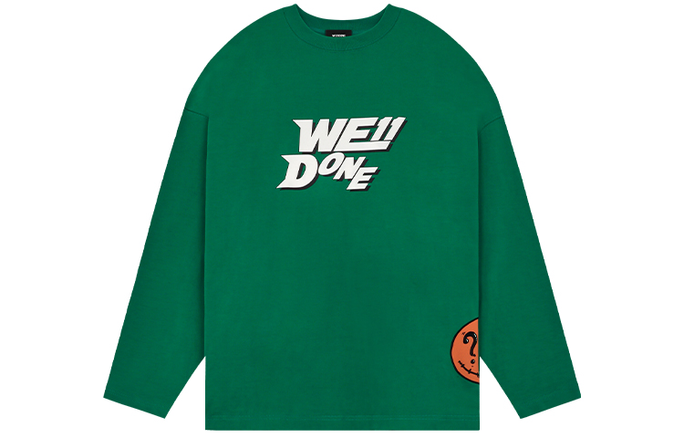 WE11DONE SS22 Unisex Green Crewneck Logo Long Sleeve Sweatshirt WD-TT1-22-631-U-GR 圖 2