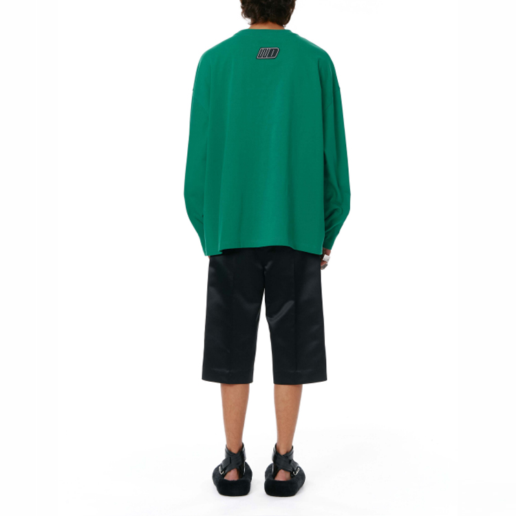 WE11DONE SS22 Unisex Green Crewneck Logo Long Sleeve Sweatshirt WD-TT1-22-631-U-GR 圖 5