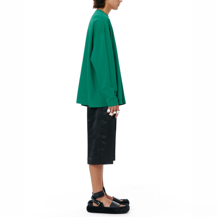 WE11DONE SS22 Unisex Green Crewneck Logo Long Sleeve Sweatshirt WD-TT1-22-631-U-GR 圖 6