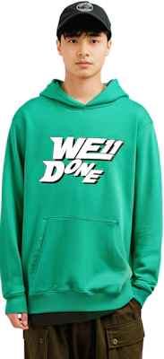 WE11DONE SS22 男女同款绿色抽绳连帽卫衣 WD-TH1-22-622-U-GR Cheap WE11DONE SS22 男女同款绿色抽绳连帽卫衣 WD-TH1-22-622-U-GR