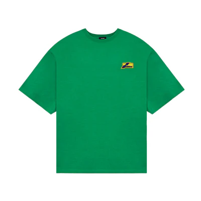 WE11DONE SS22 Unisex Green Plain Logo Short Sleeve Pullover T-Shirt WD-TT1-22-710-U-GR