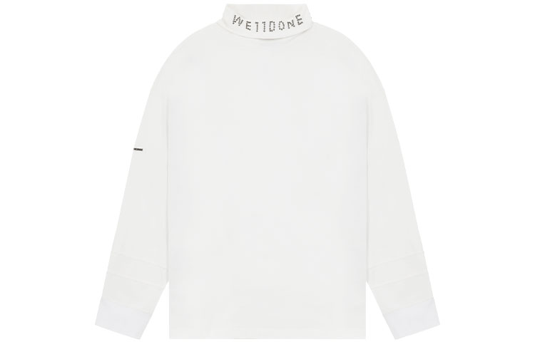 WE11DONE SS22 Unisex High-Neck Logo Pullover Tee White WD-TT1-22-583-U-WH